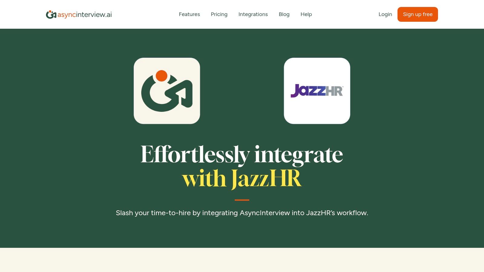 JazzHR – Async Interview integration
