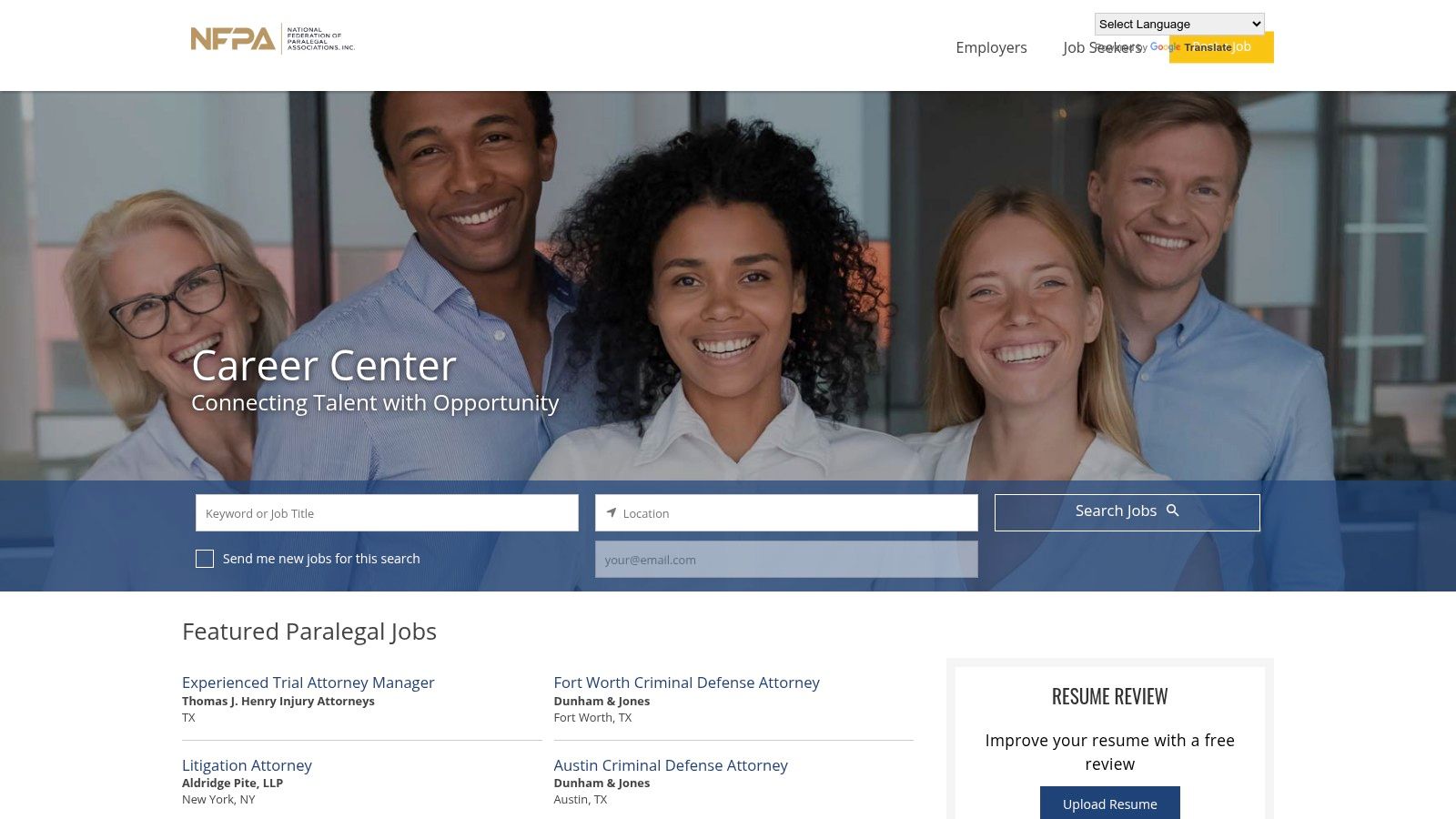 NFPA Career Center (National Federation of Paralegal Associations)