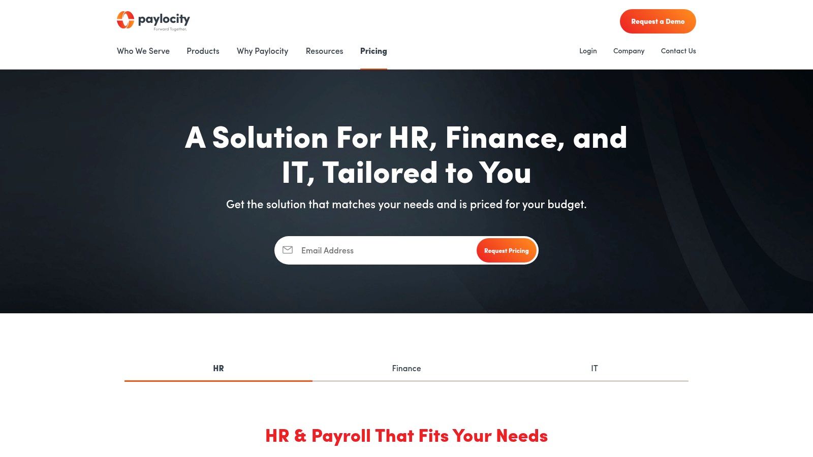 Paylocity Dashboard Interface