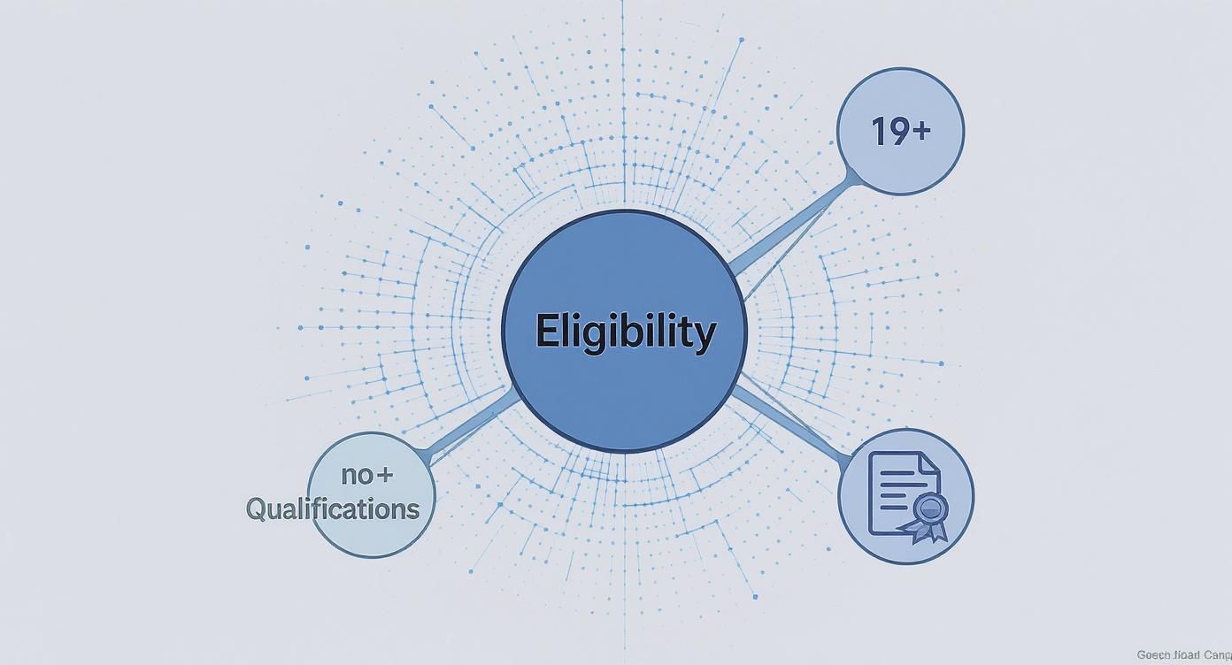 Infographic about access to he diploma online