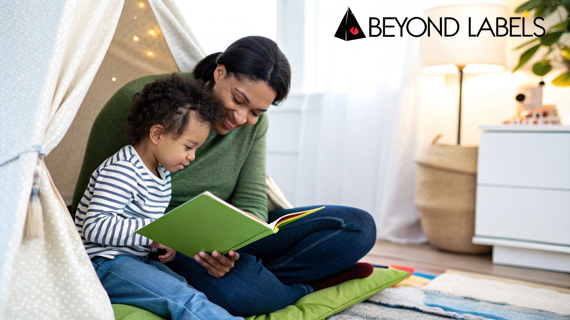 A child looking thoughtfully at a book, representing the internal process of learning and understanding with dyslexia.