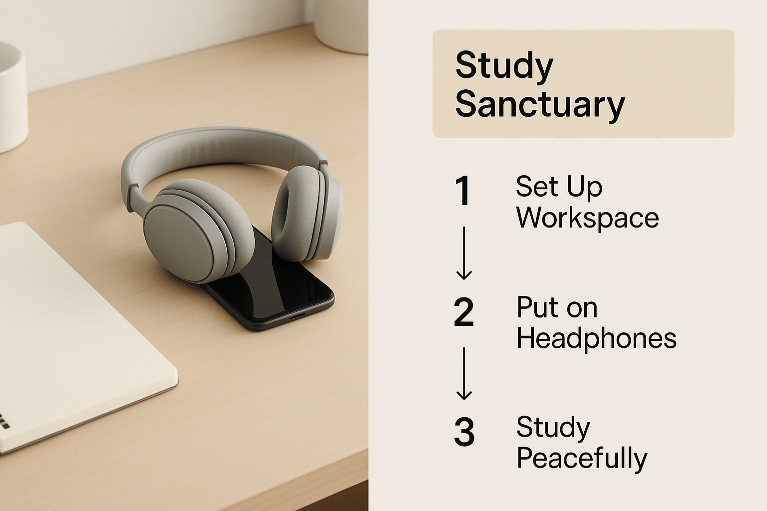 Infographic about how to concentrate on studies
