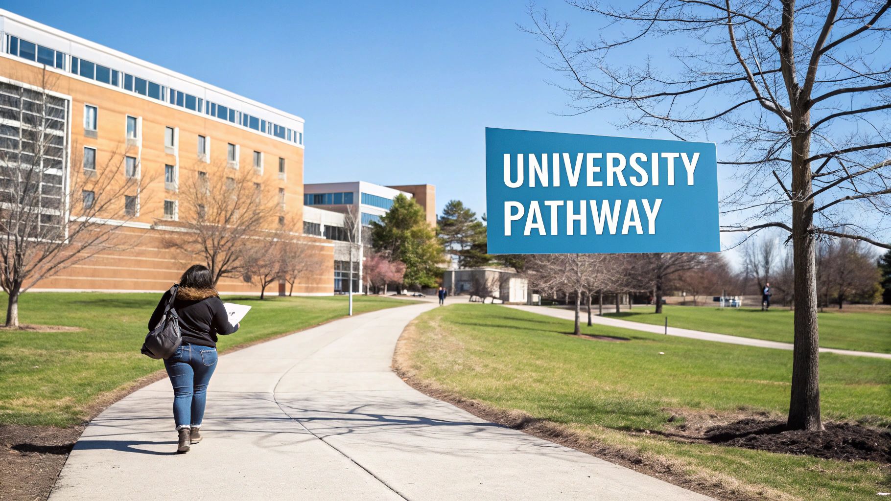 A group of diverse midwifery students in graduation gowns, smiling and celebrating their achievement outside a university building.
