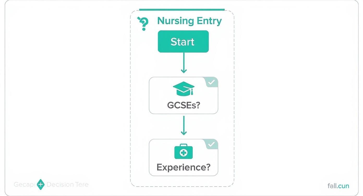 Infographic about access to nursing