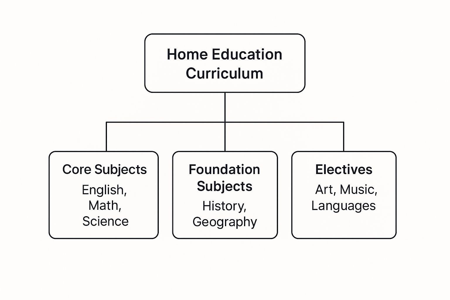 Infographic about uk home education curriculum