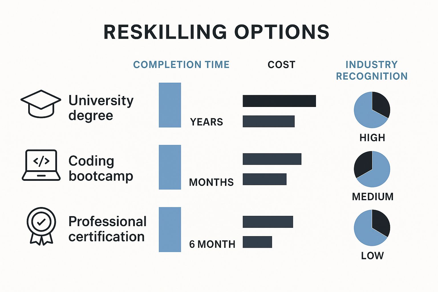 Infographic about how to change careers at 30