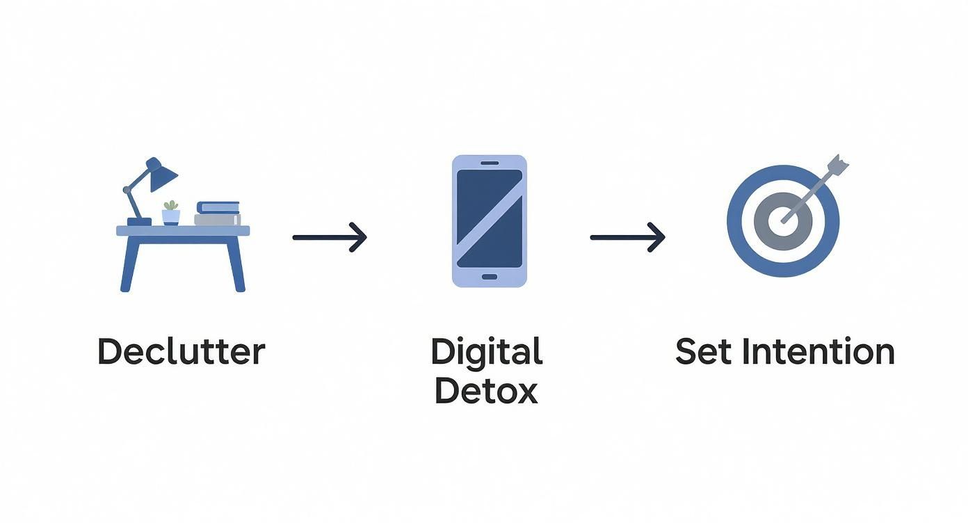 Infographic about how to study and focus
