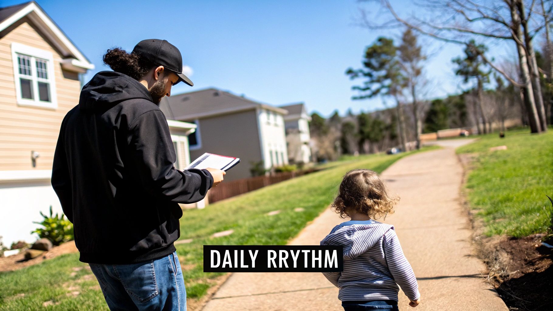 A mother and child sitting at a table together, working on a homeschooling project with art supplies.