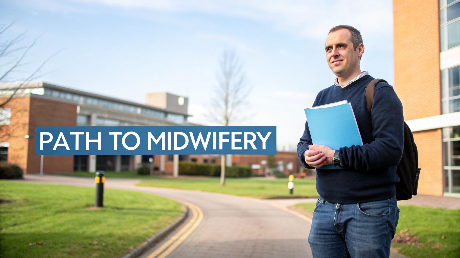 An aspiring midwife smiling and looking confident.