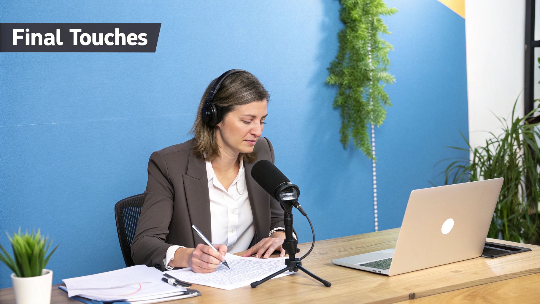 Image of a confident student in a virtual university interview