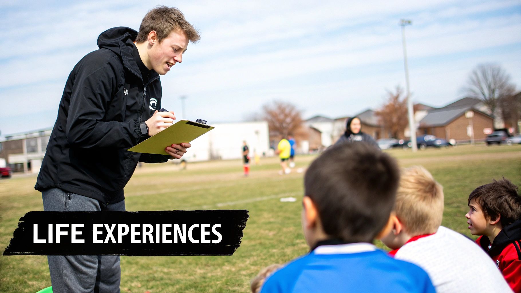 A person sitting at a desk, carefully proofreading a document on their laptop with a red pen, feeling confident and in control.