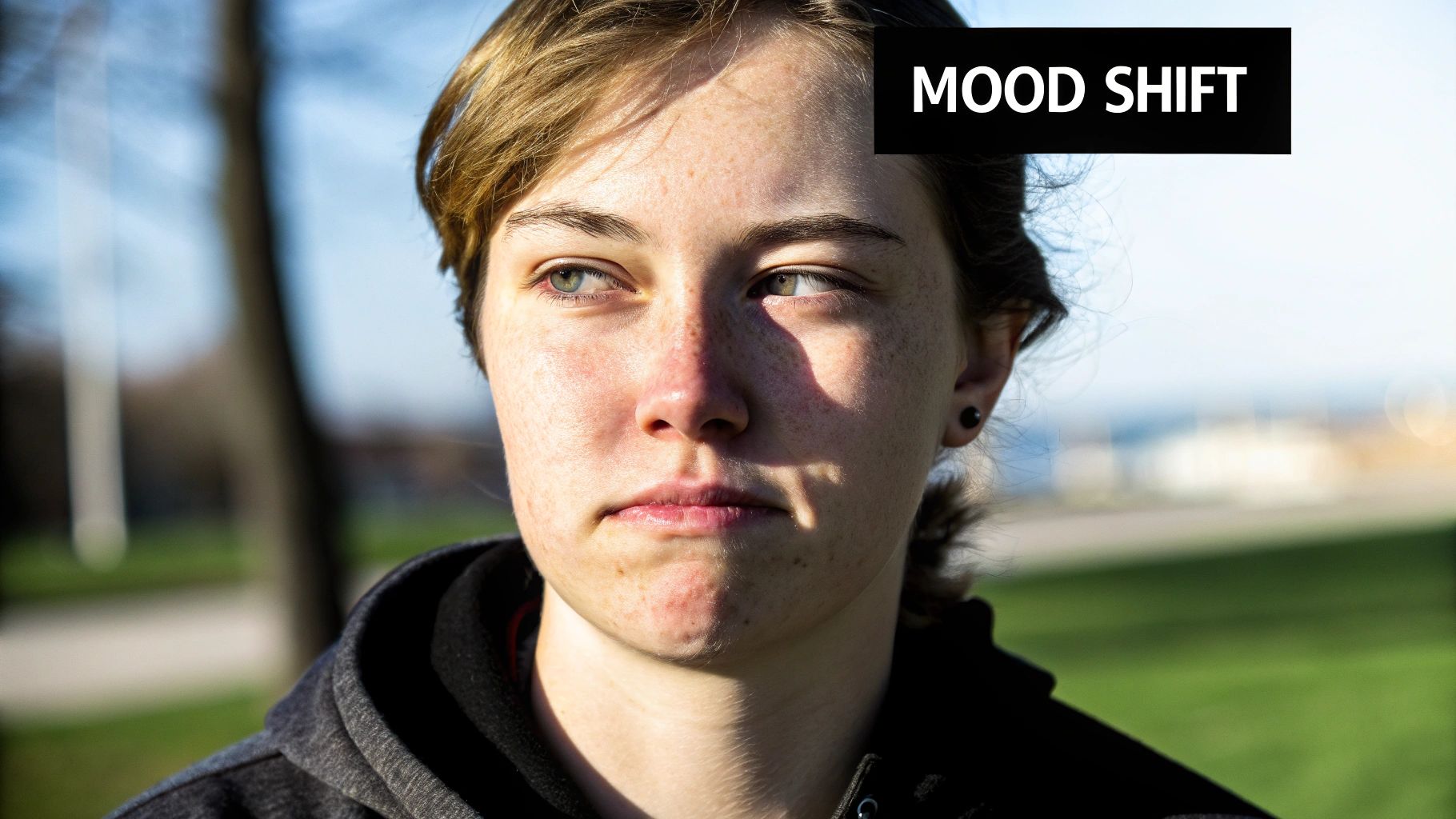 A child looking withdrawn and upset, representing the behavioural and personality changes from bullying.