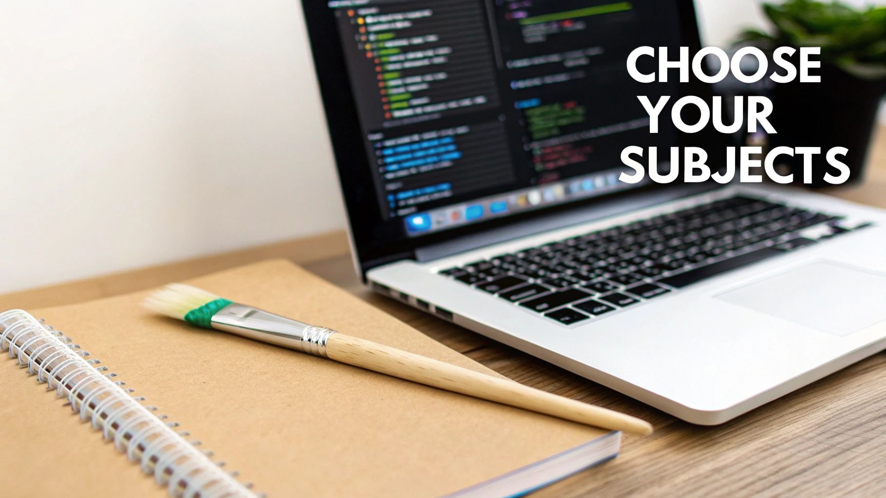 A student is choosing from a variety of subject icons displayed on a screen, showing the flexibility of A Level choices.