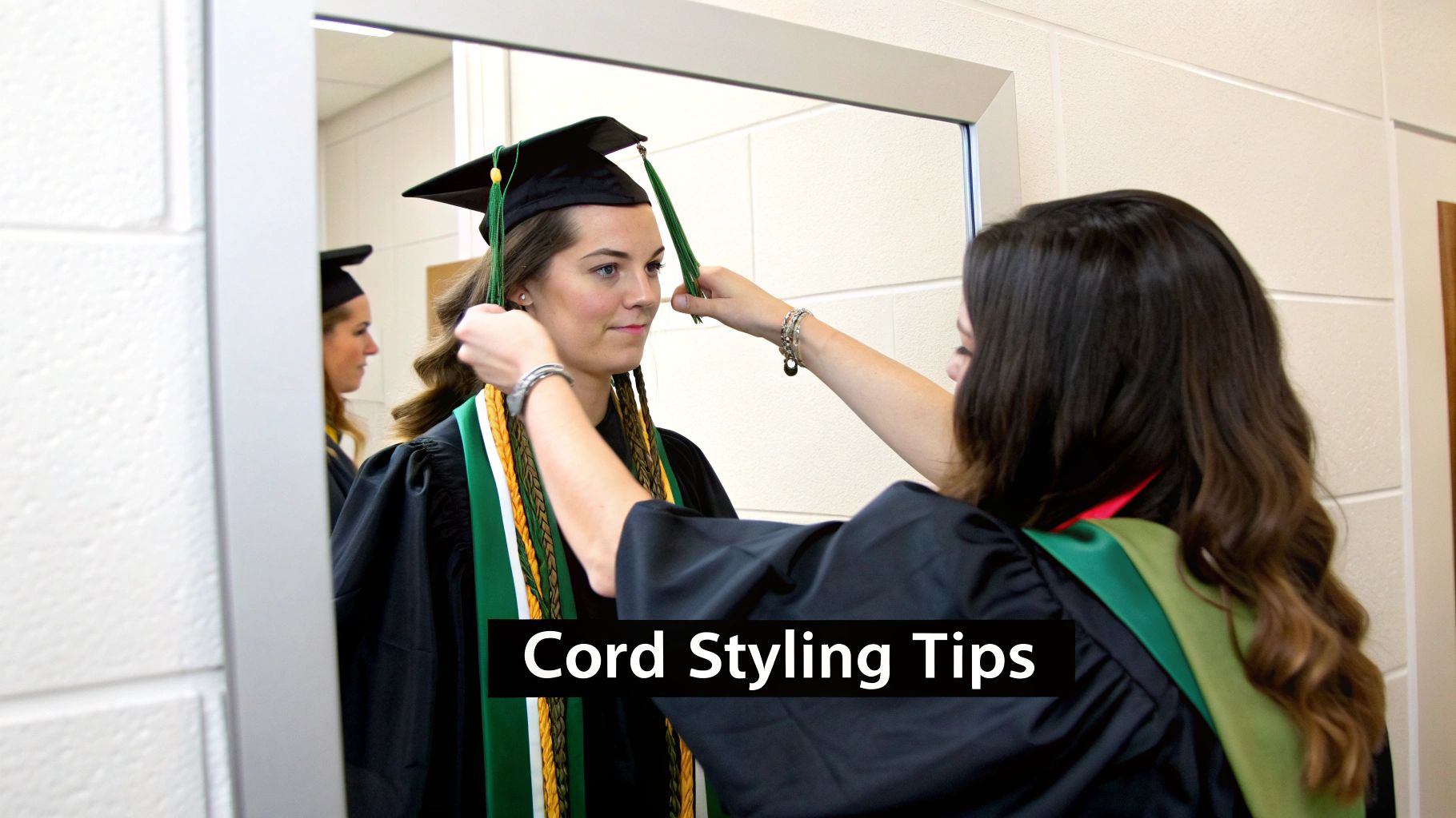 Graduation cords with stoles and sashes