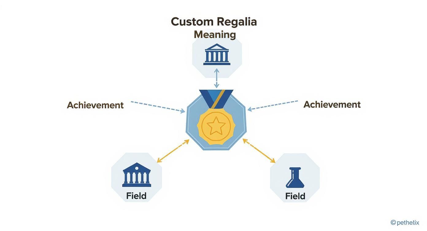 Infographic about custom phd regalia