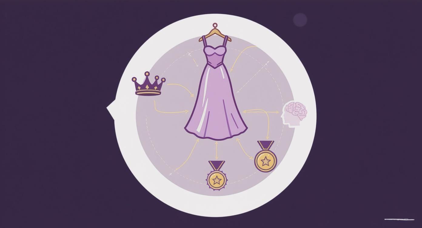 Infographic about graduation gown purple