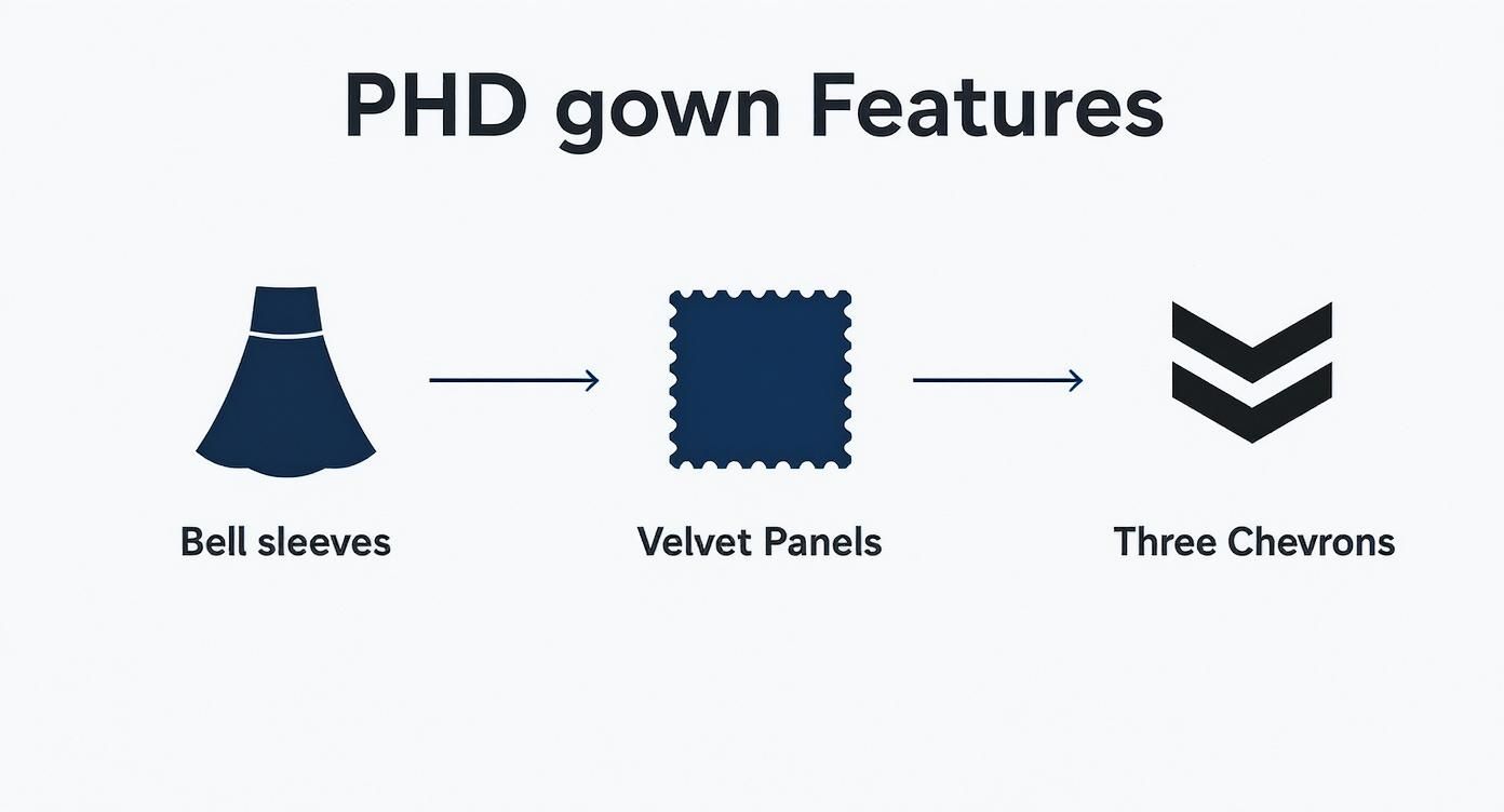 Infographic about phd cap and gown
