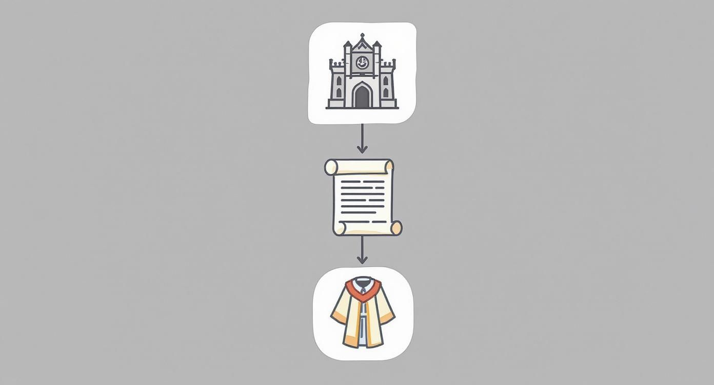 Infographic about graduation gown length