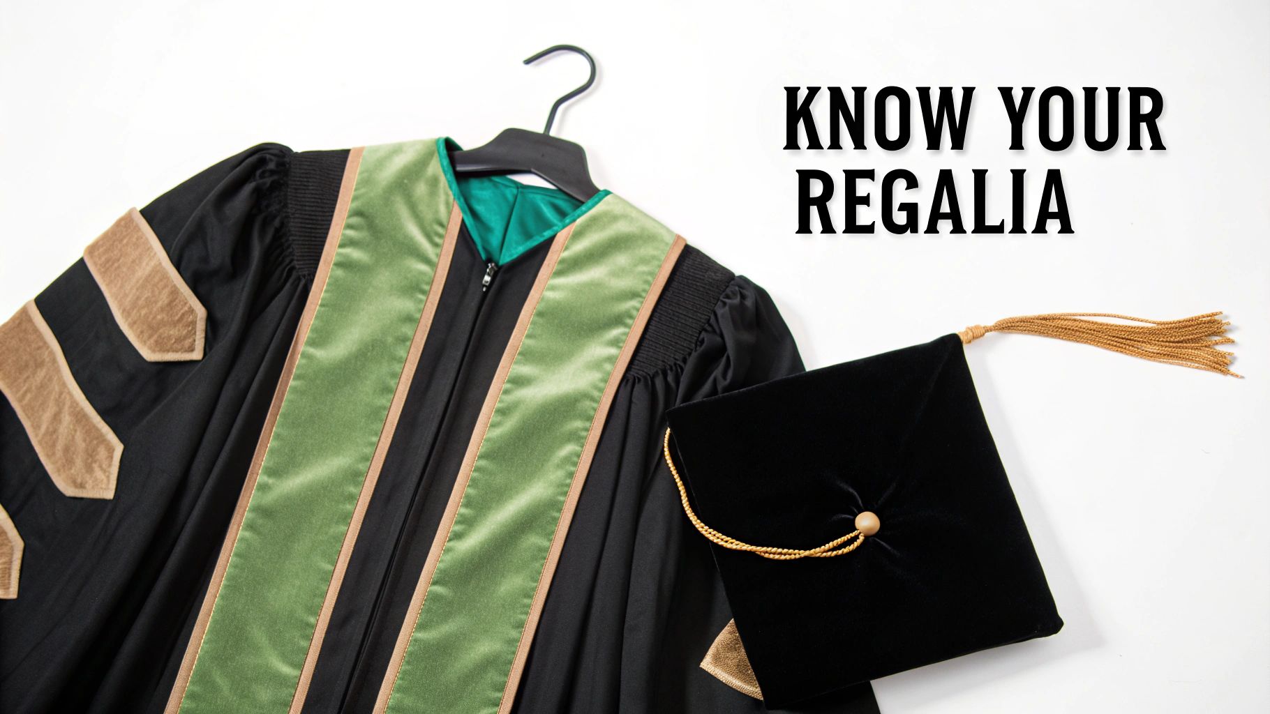 A doctoral graduate smiling in their full regalia including the gown, hood, and tam.