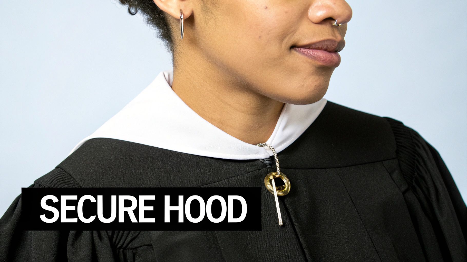 Graduate adjusting their academic hood