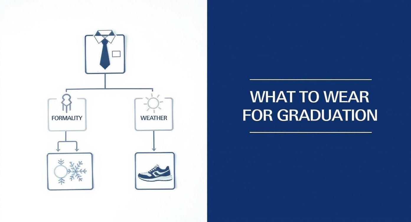 Infographic about what to wear for graduation