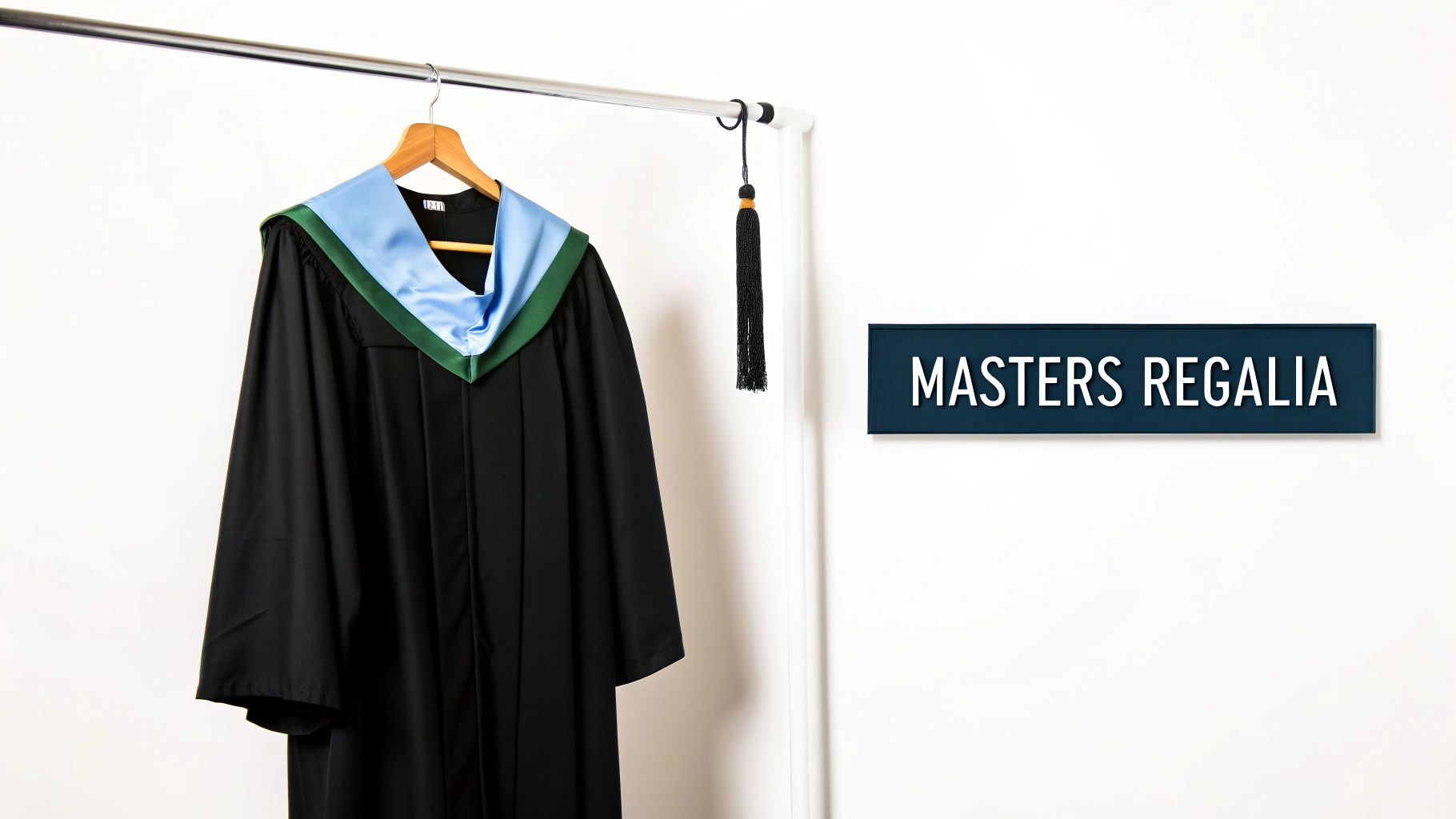 Graduates in masters regalia smiling and celebrating their achievement.