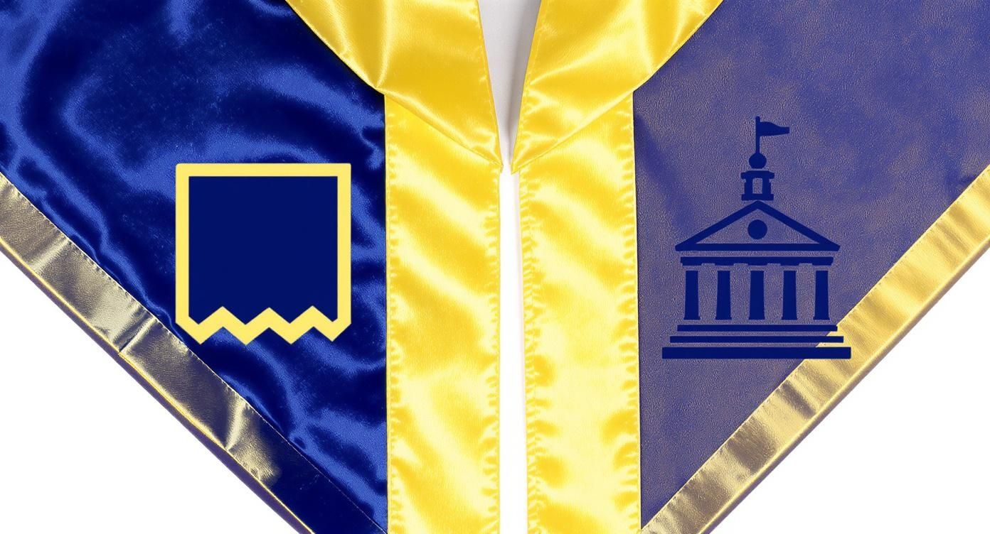 Infographic about doctoral hood colors meaning