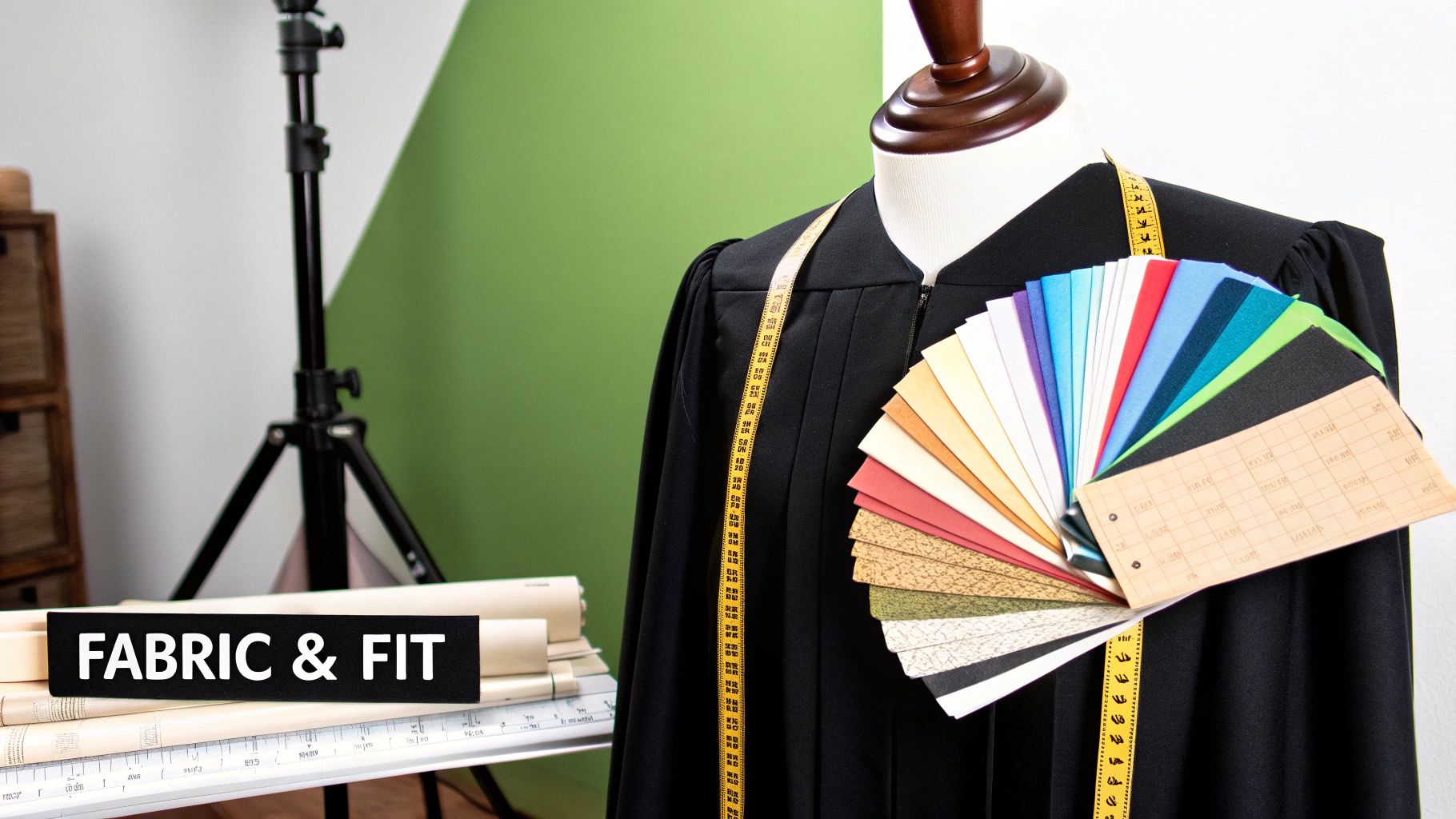 A doctoral graduate smiling while wearing their custom PhD regalia.