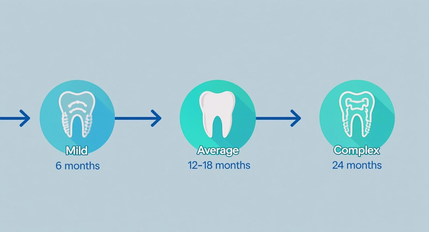 Infographic about how long does invisalign take