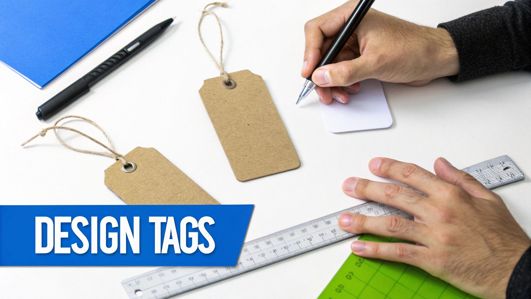 A close-up of a neatly written estate sale tag attached to a vintage teapot.