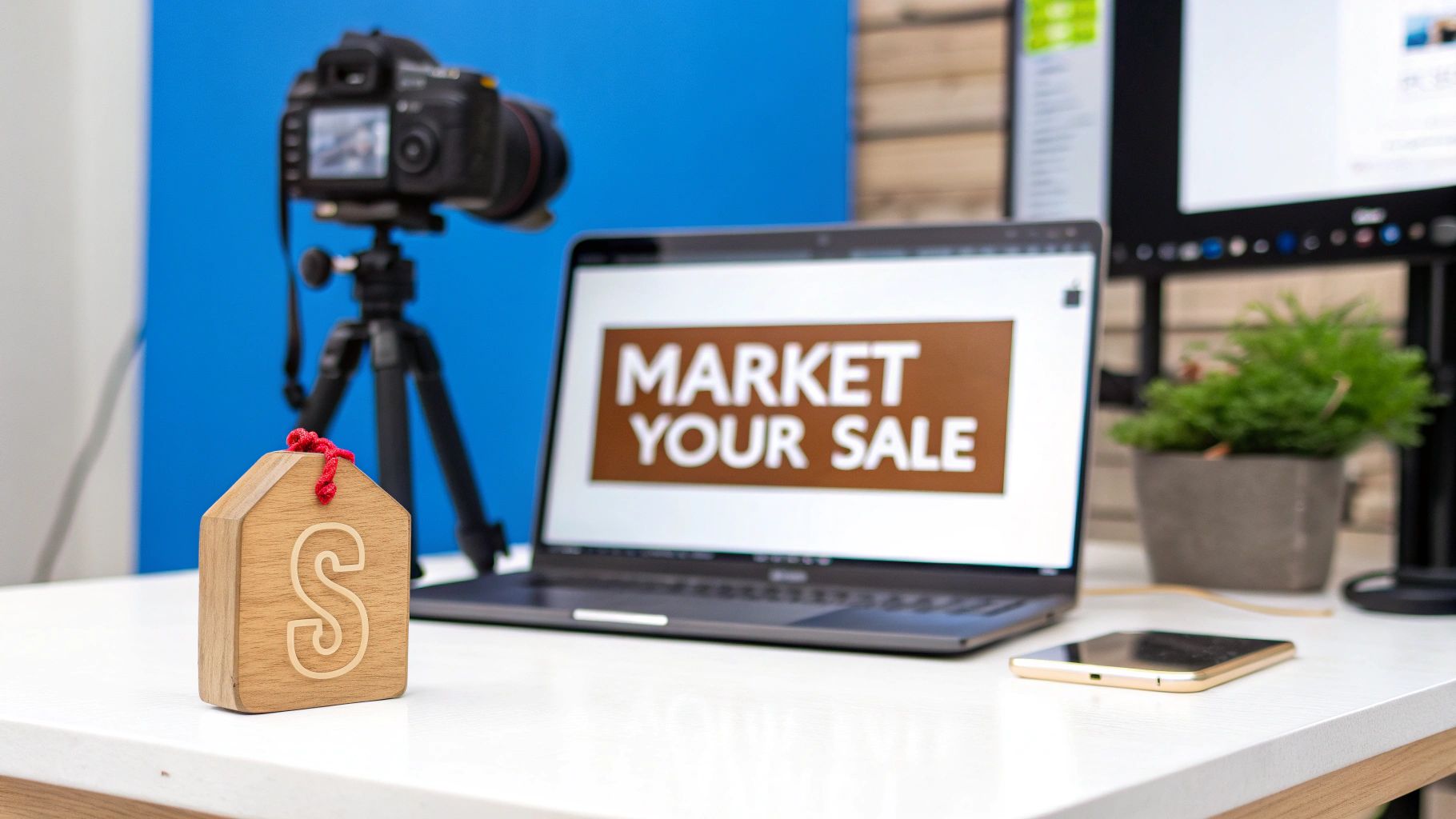 A person taking a high-quality photo of a vintage item for an online estate sale listing.