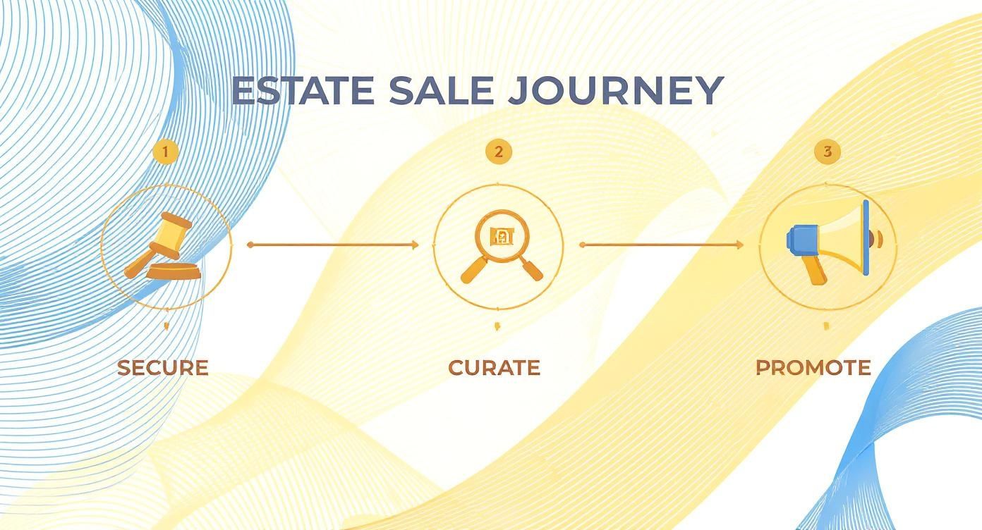 Infographic about estate sales new york