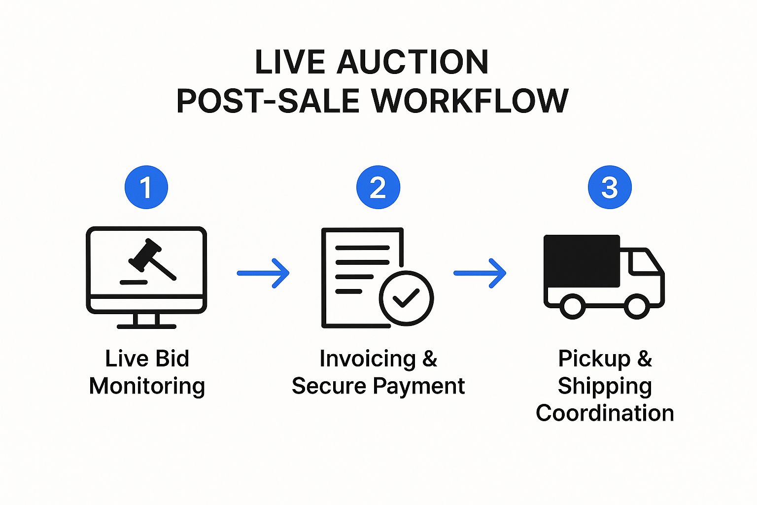 Infographic about auctioneer how to