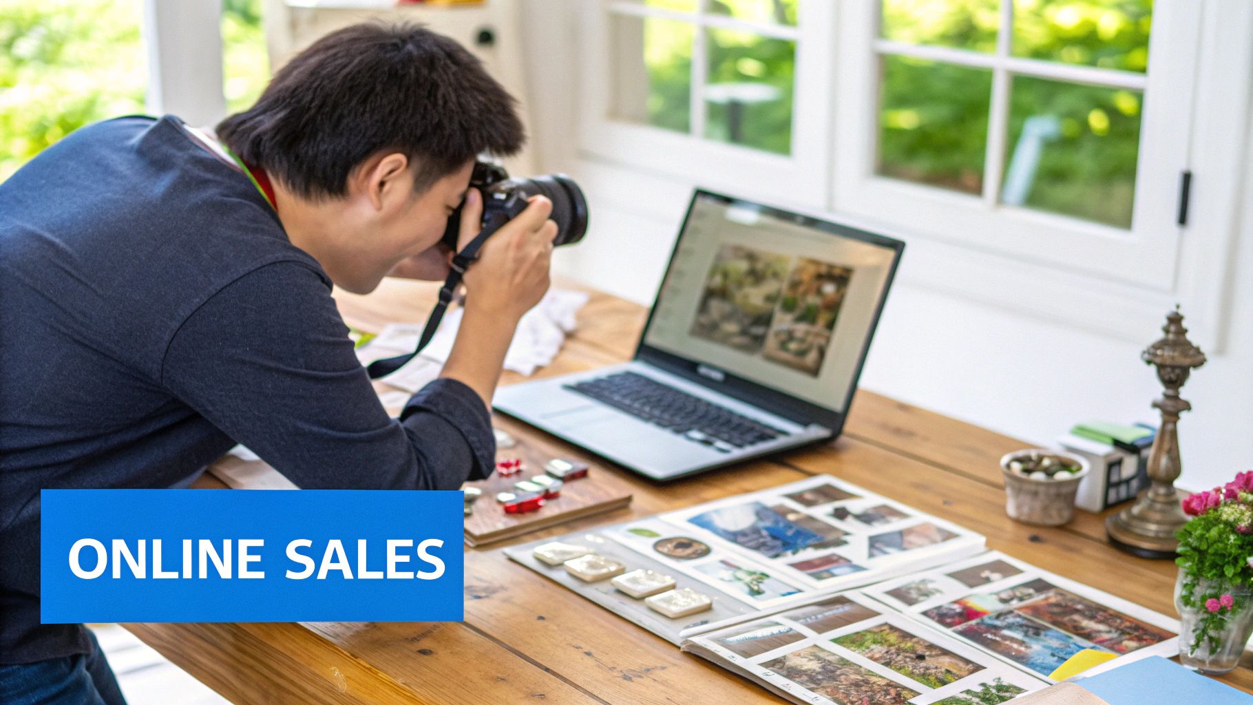 Infographic showing key data about Online Marketplace Sales