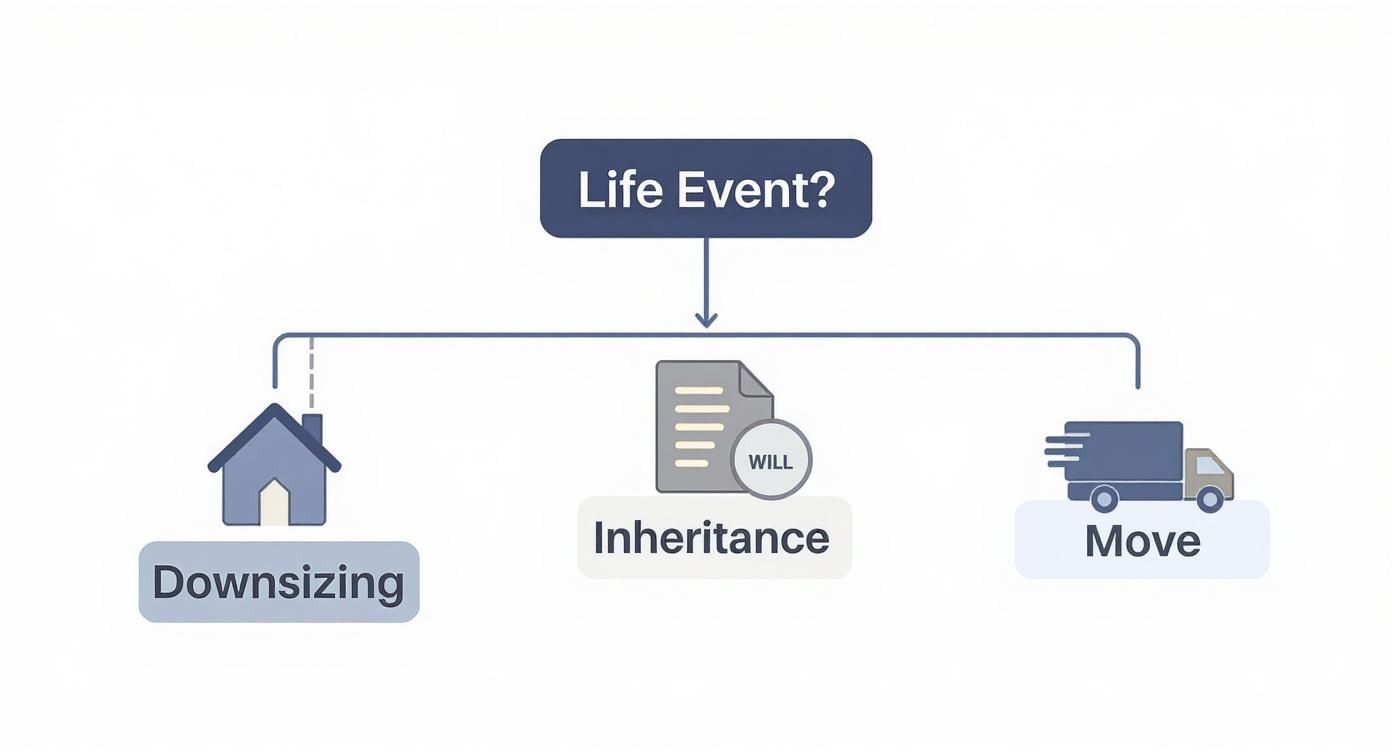 Infographic about estate liquidation services near me
