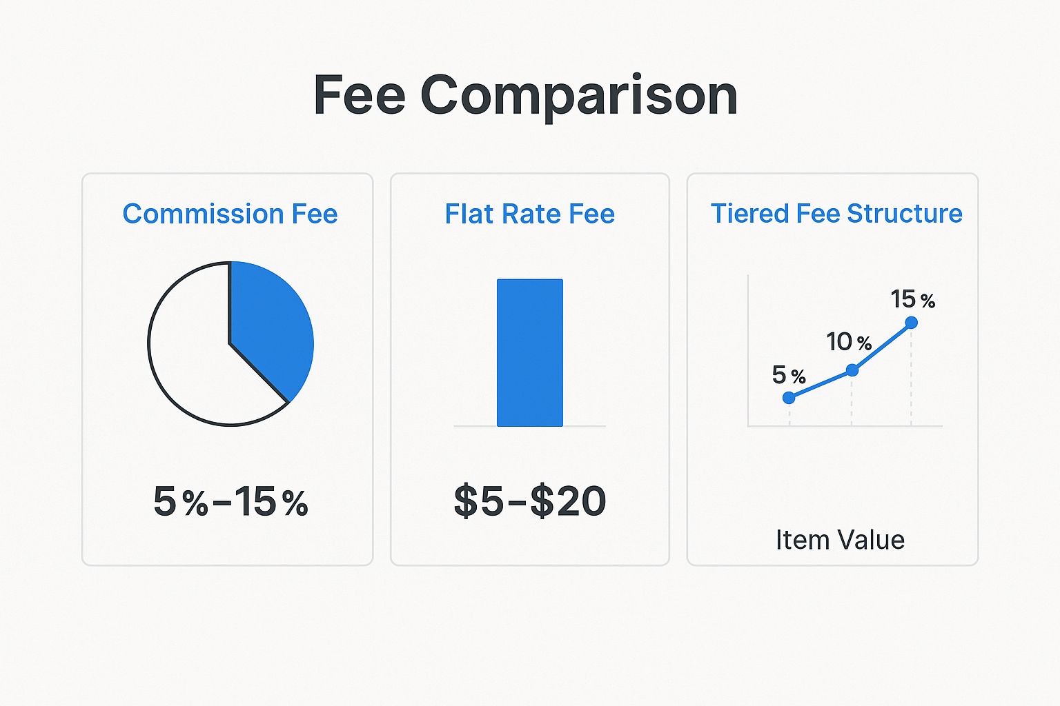 Infographic about estate sale fees