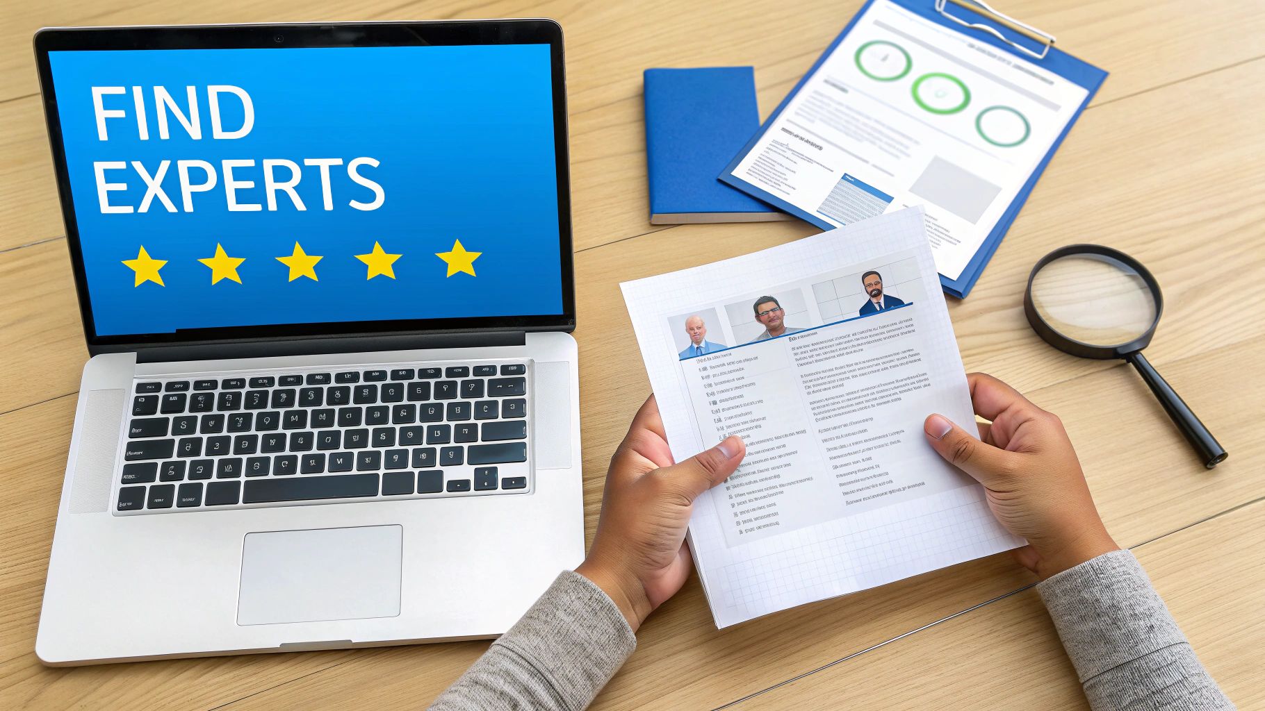 A person carefully examining an antique vase, symbolizing the vetting process for estate liquidators.