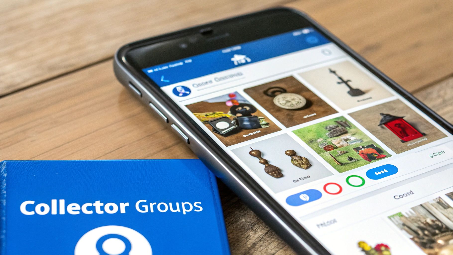 An infographic showcasing the benefits and statistics of selling collectibles on Social Media and Facebook Groups.