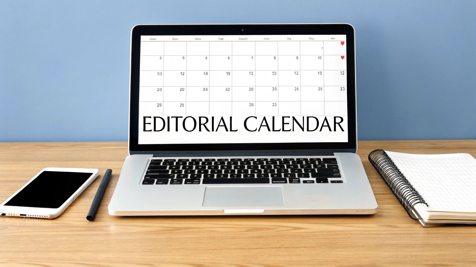A person organizing a content calendar on a large whiteboard with colorful sticky notes representing different content pieces.