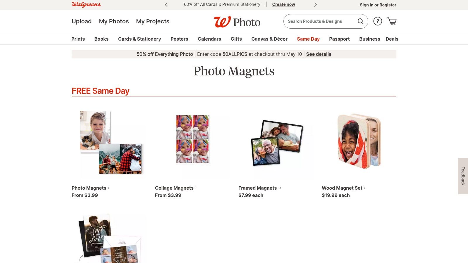 Walgreens Photo Magnets