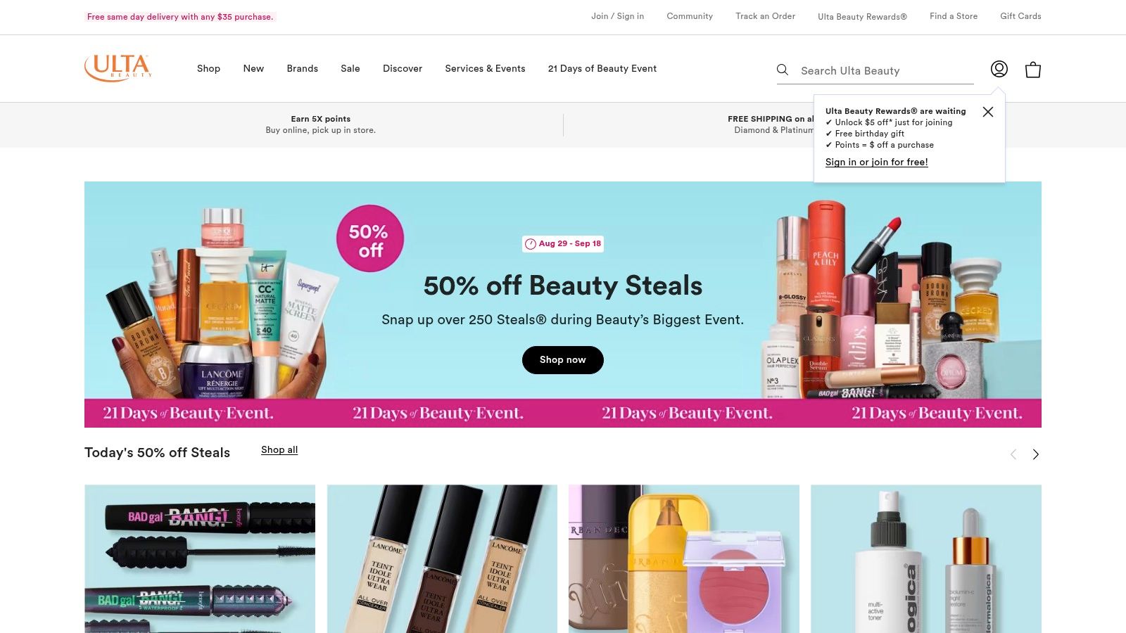 Ulta Beauty (including The Salon at Ulta Beauty)