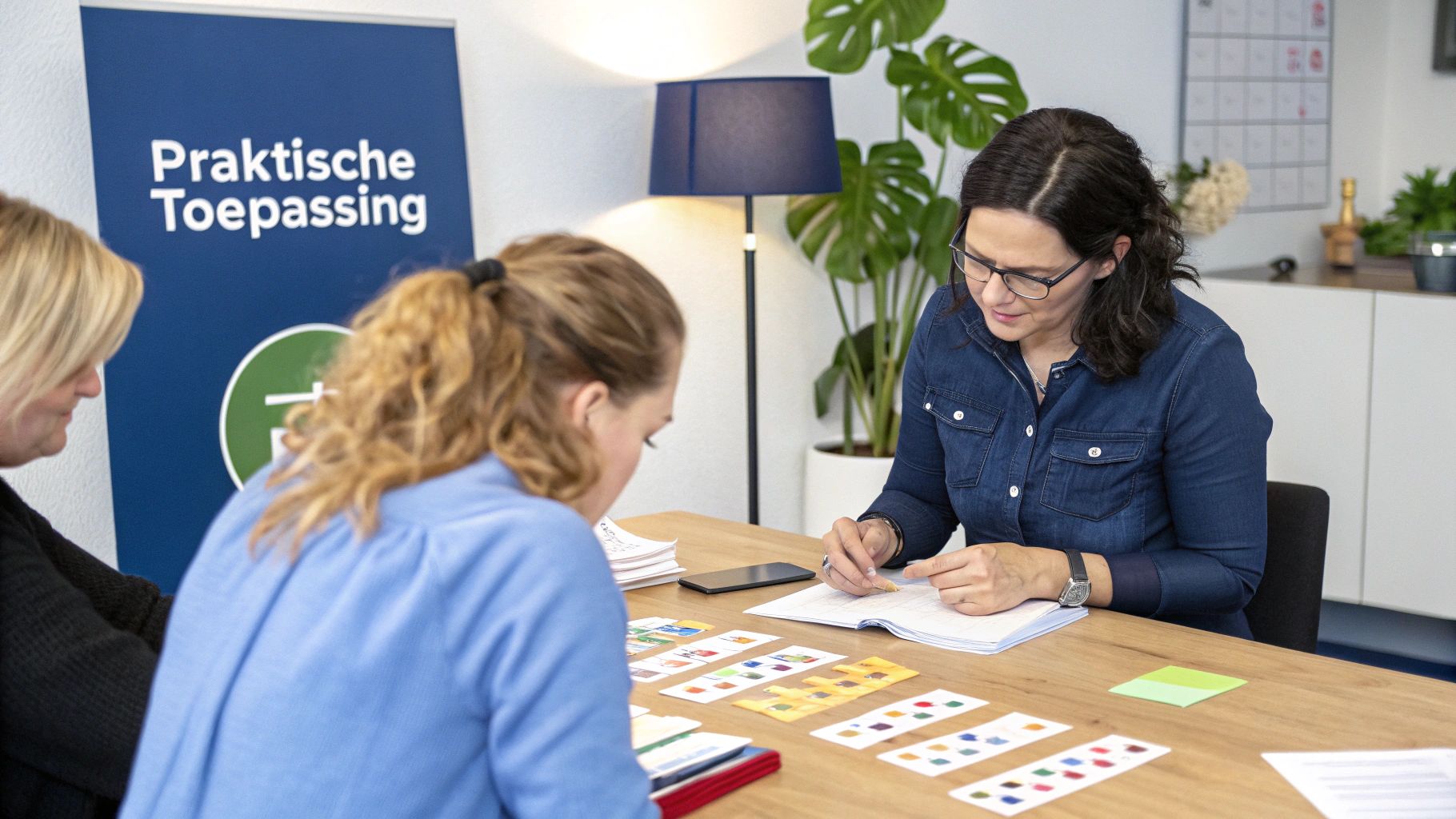 Een divers team dat samenwerkt en DISC-principes toepast in de praktijk