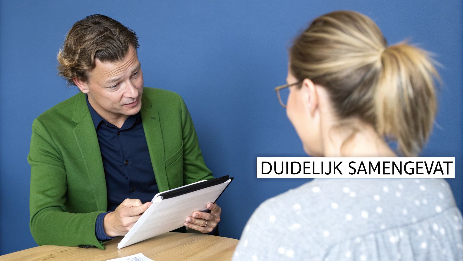 Teamleden rond een tafel die tot een akkoord komen, symbool voor commitment.