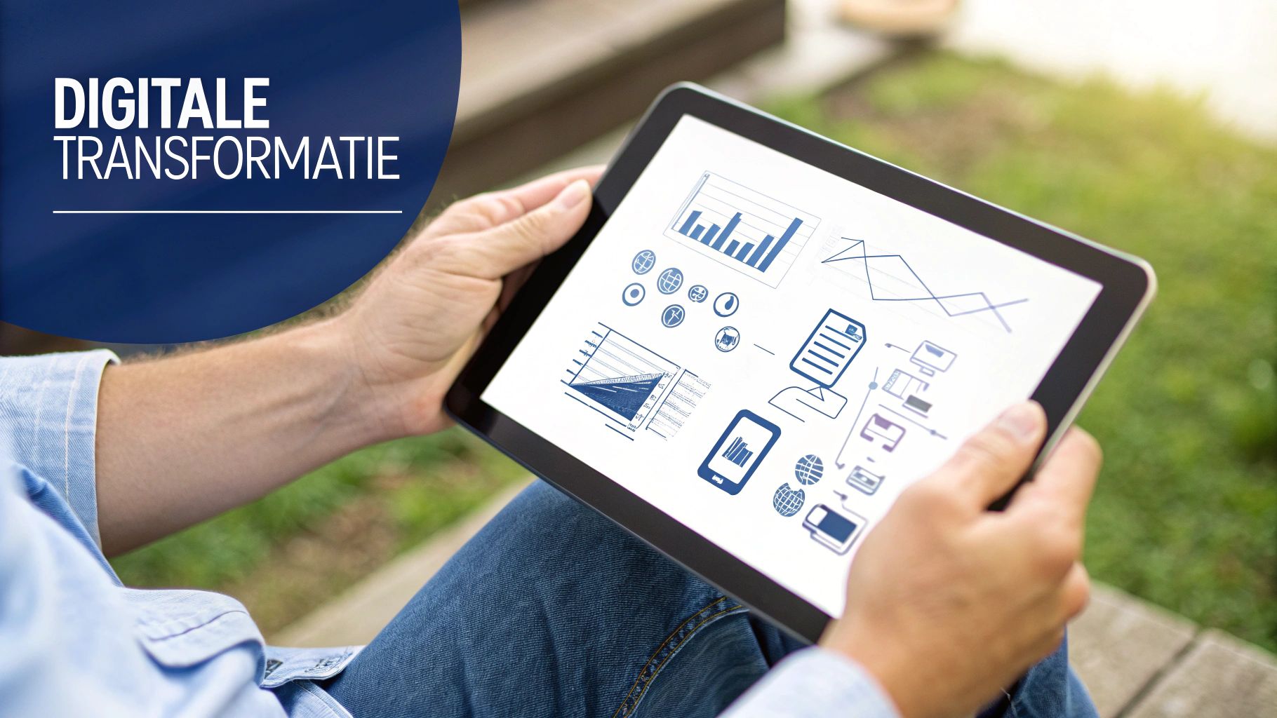 Medewerkers werken met digitale tools