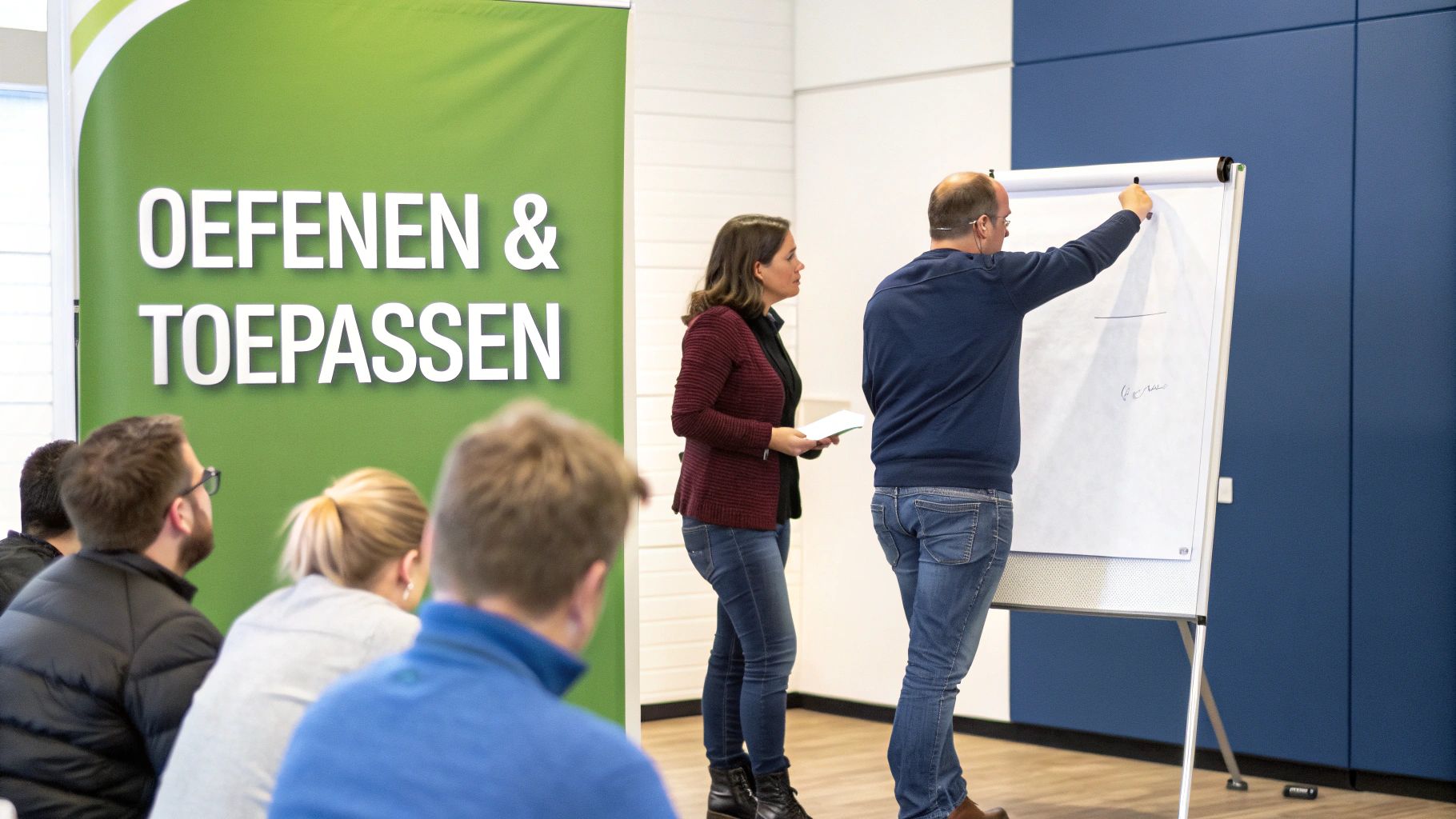 Een team dat samenwerkt tijdens een DISC training