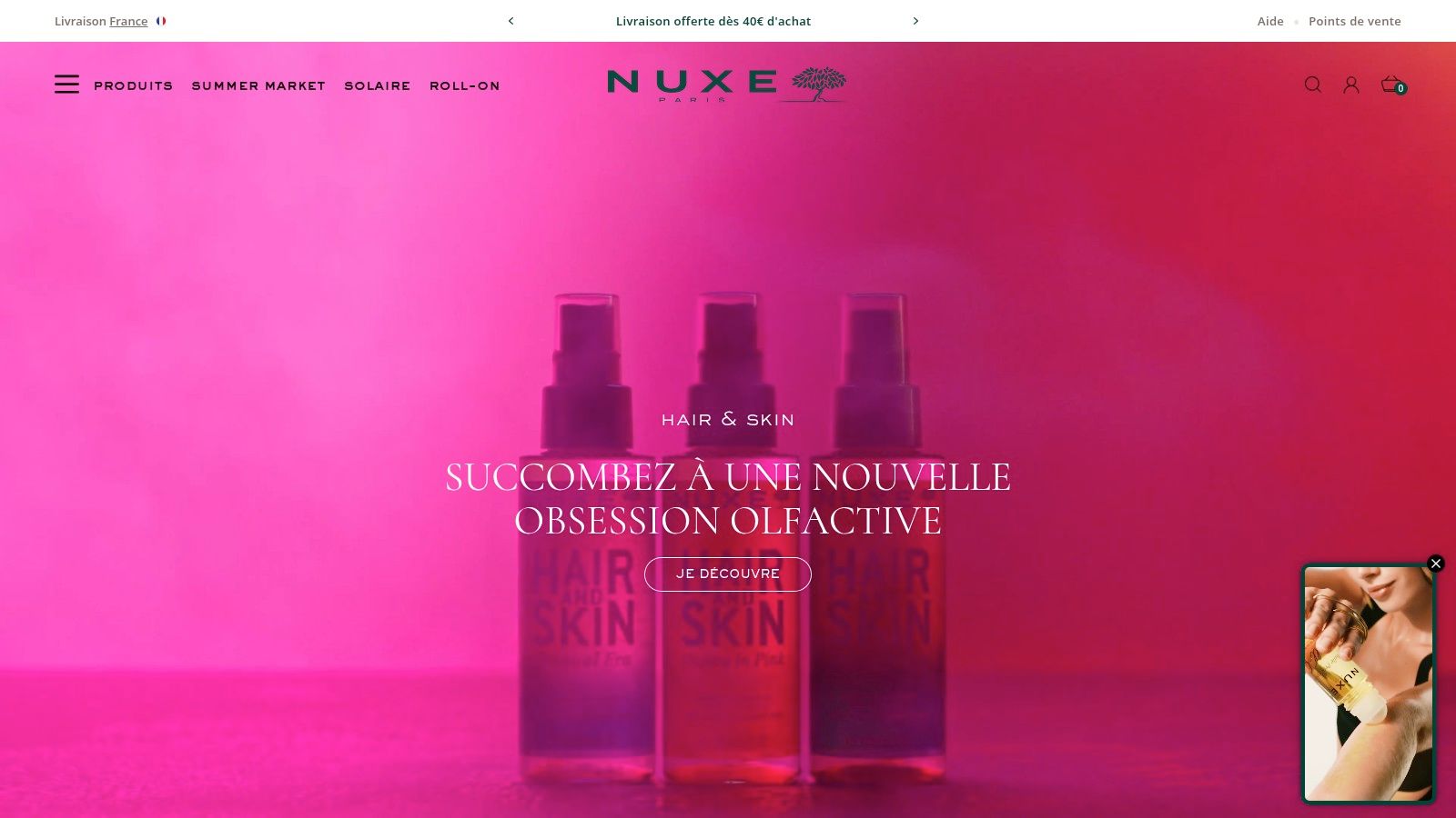 Nuxe - Cosmétiques aux Actifs Végétaux