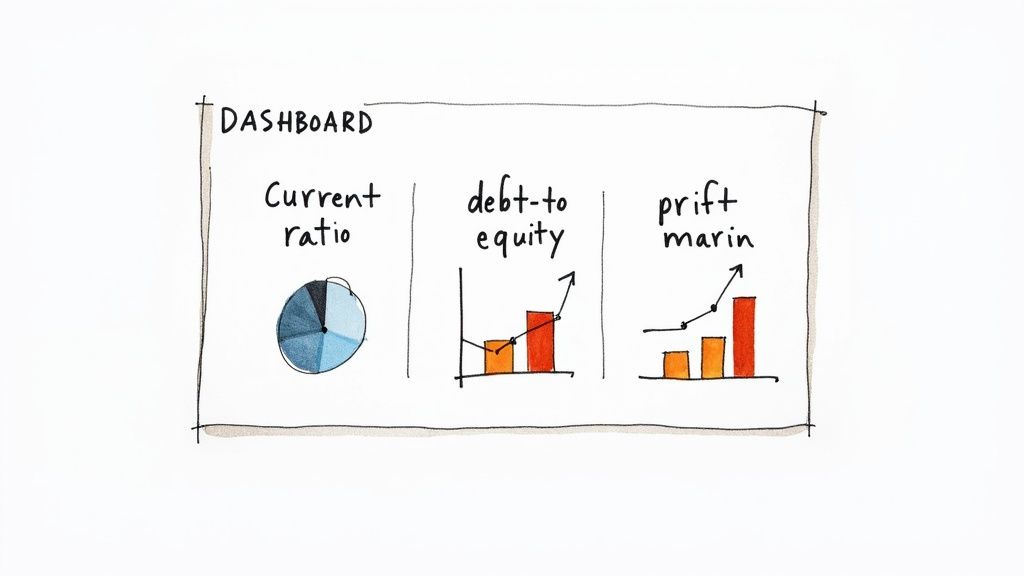 A close-up shot of a financial dashboard on a tablet showing charts and graphs.