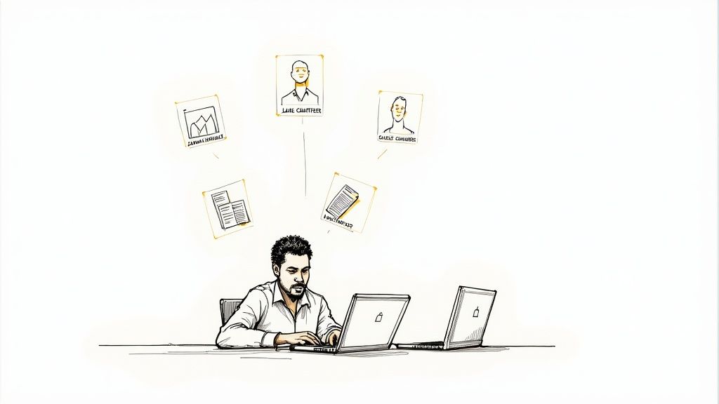 A professional team collaborating in a modern office, symbolizing streamlined business operations.