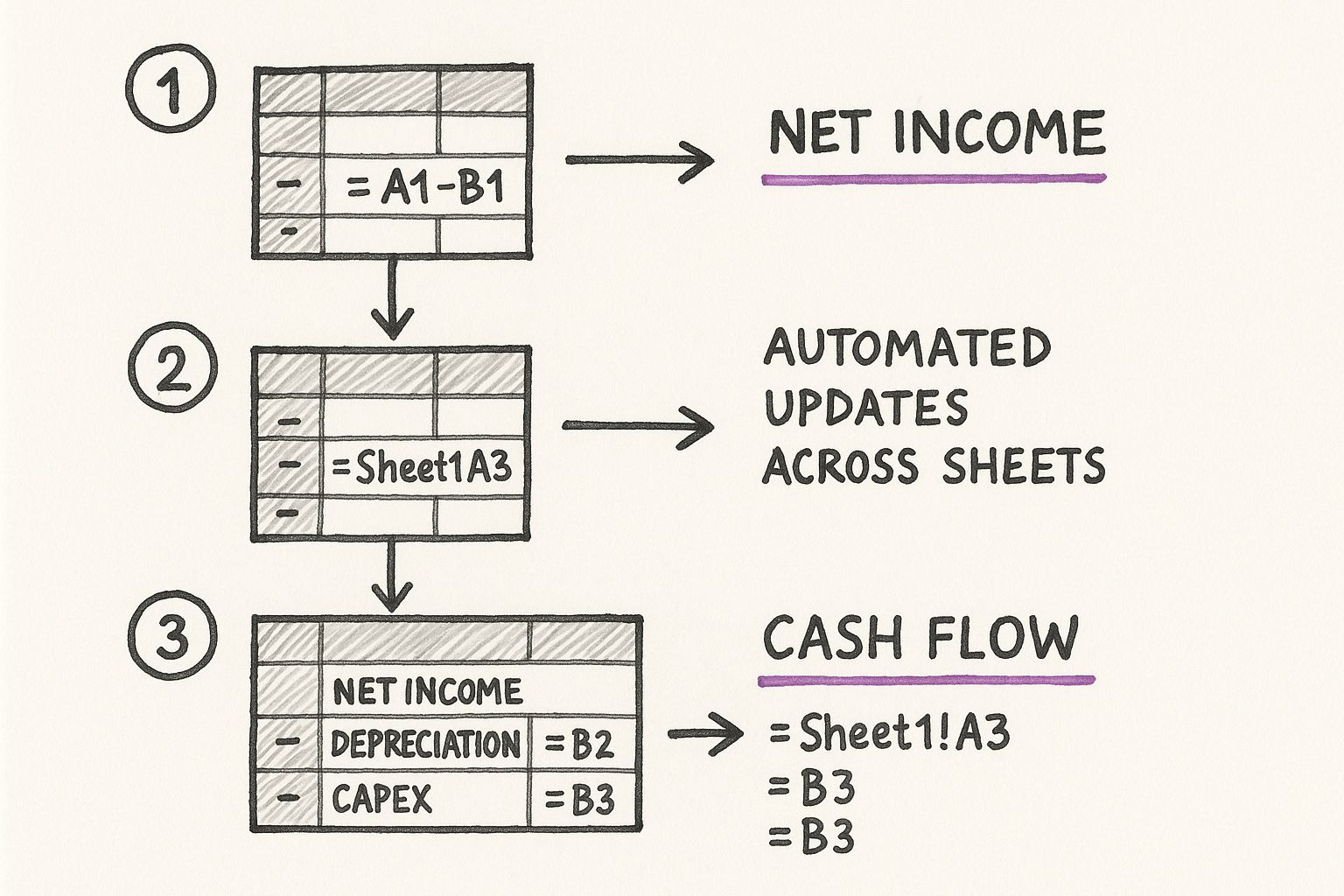 Infographic about financial statements template