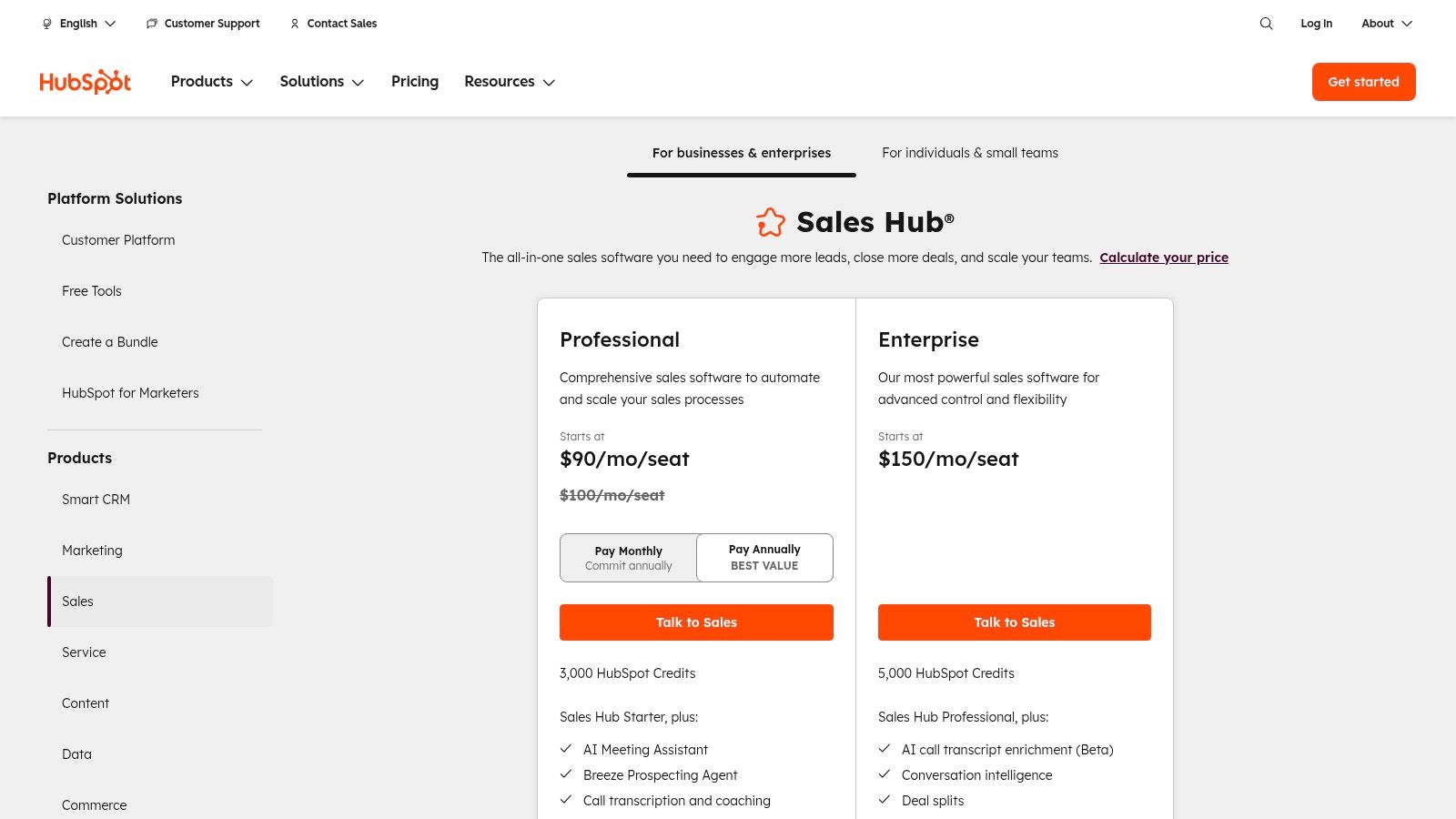 HubSpot Sales Hub (HubSpot CRM)